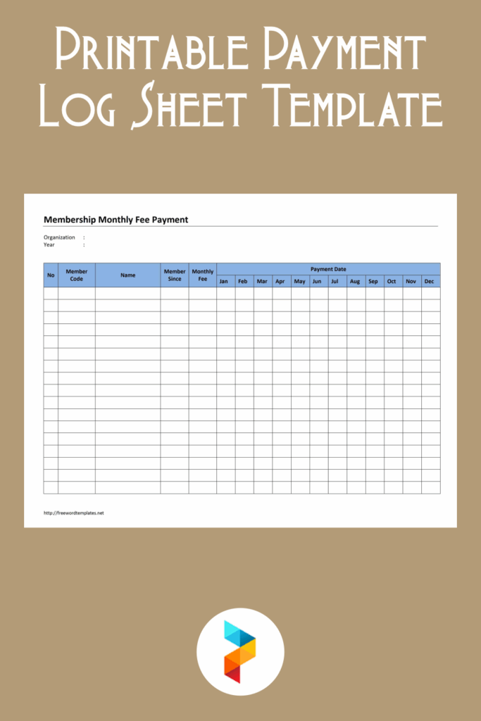 10 Best Free Printable Payment Log Sheet Template PDF For Free At 