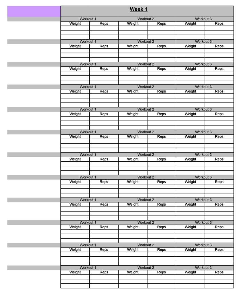 12 Week Workout Plan Template EOUA Blog