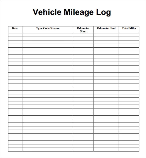 15 Mileage Log Templates DOC PDF