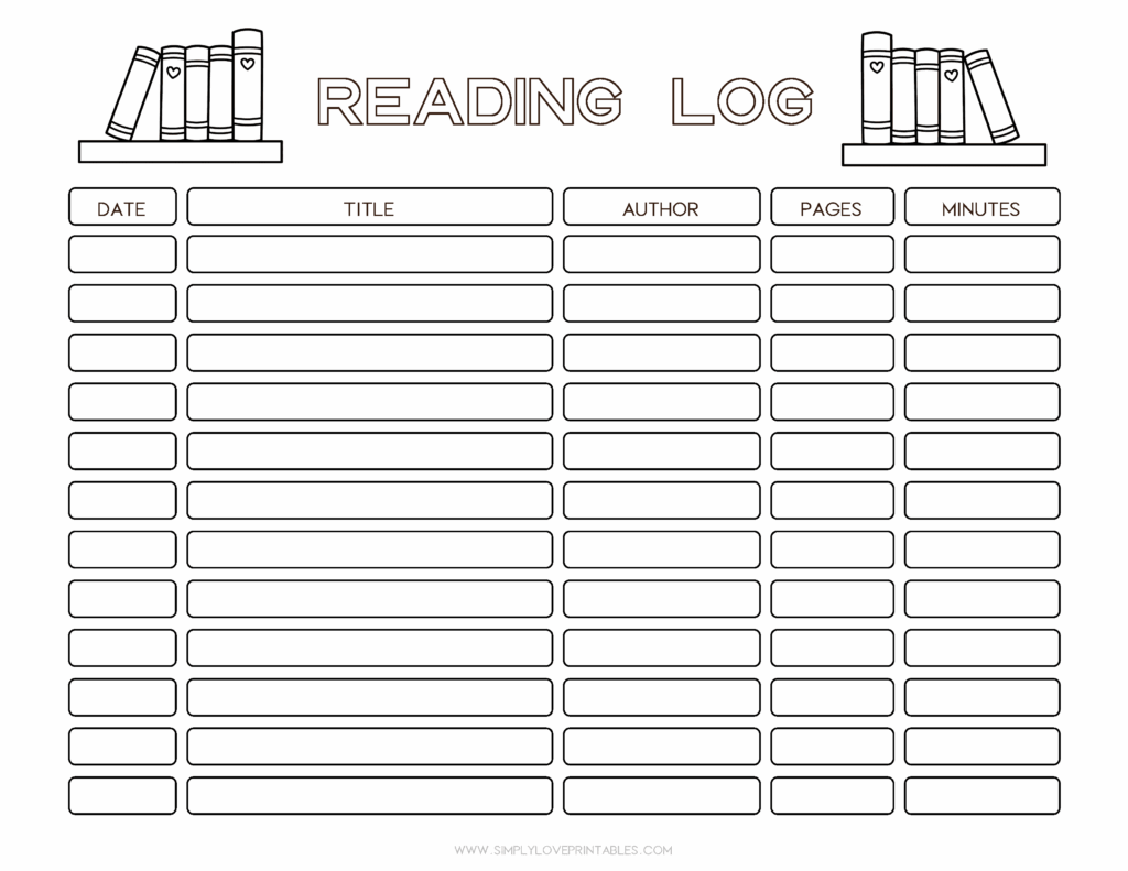20 Free Printable Reading Logs For Kids Simply Love Printables