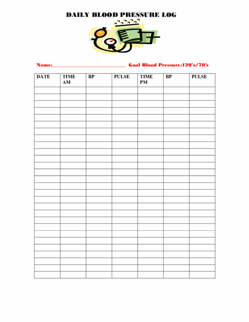2024 Blood Pressure Log Chart Fillable Printable PDF Forms Handypdf