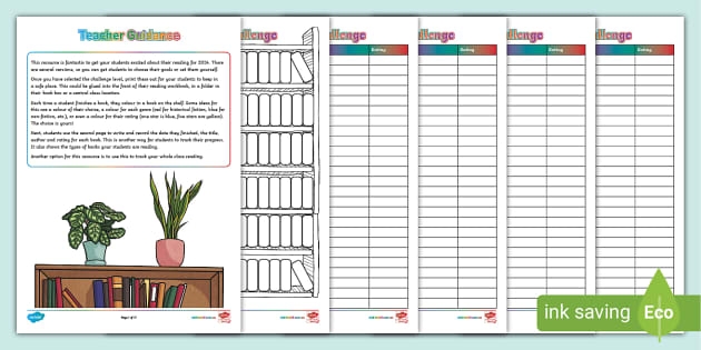 2025 Reading Challenge Log teacher Made Twinkl