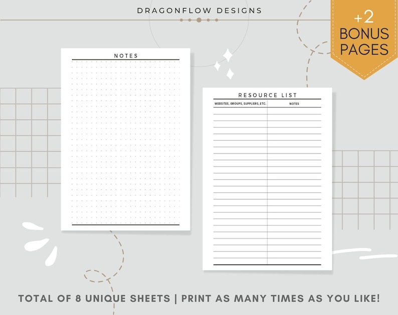 3D Printing Log Printable Download Record Project Details Print 