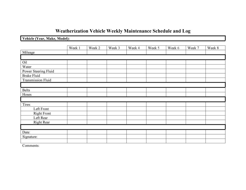 43 Printable Vehicle Maintenance Log Templates TemplateLab