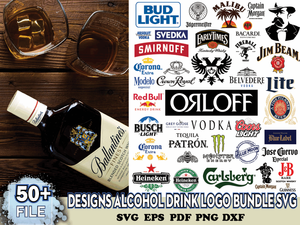 50 Designs Alcohol Drink Logo Bundle Svg Beer Logo Beer Sv Inspire 