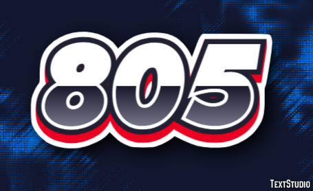 805 Text Effect And Logo Design Number