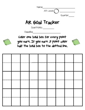 Accelerated Reader Goal Sheet By Lauren Milton TpT