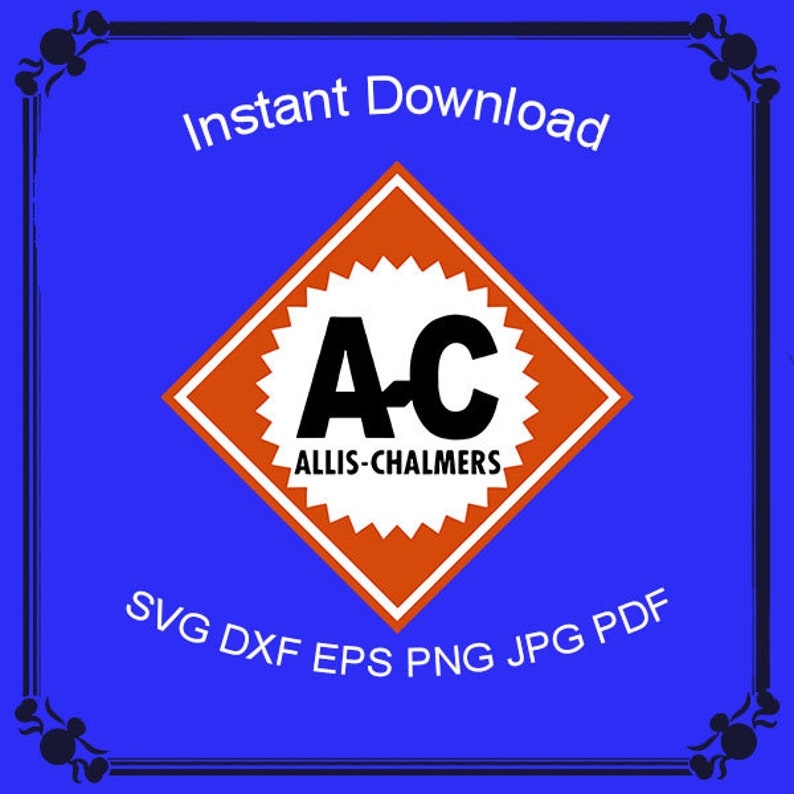 Allis Chalmers Logo SVG Files Silhouette Cricut Cutting Print Etsy 
