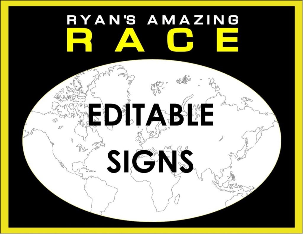 Amazing Race Printable Templates Free Free Templates Printable