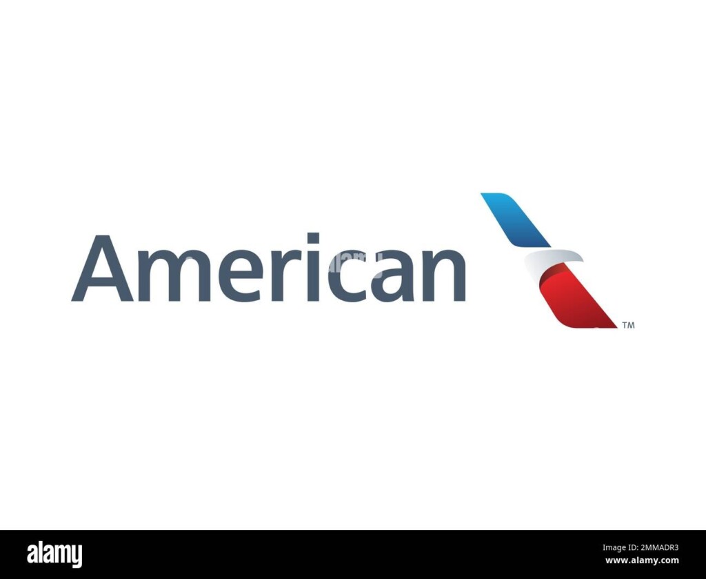 American Airlines White Background Logo Brand Name Stock Photo Alamy