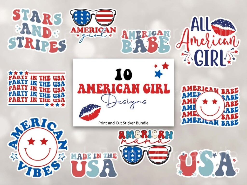 American Girl Printable Sticker Bundle Retro Sticker Bundle Print And 