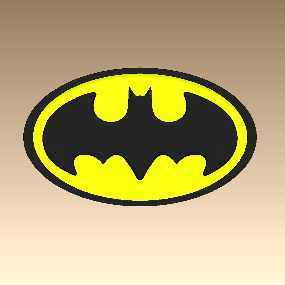 Archivo STL Gratuito Logo Batman Design Para Impresora 3D Para 