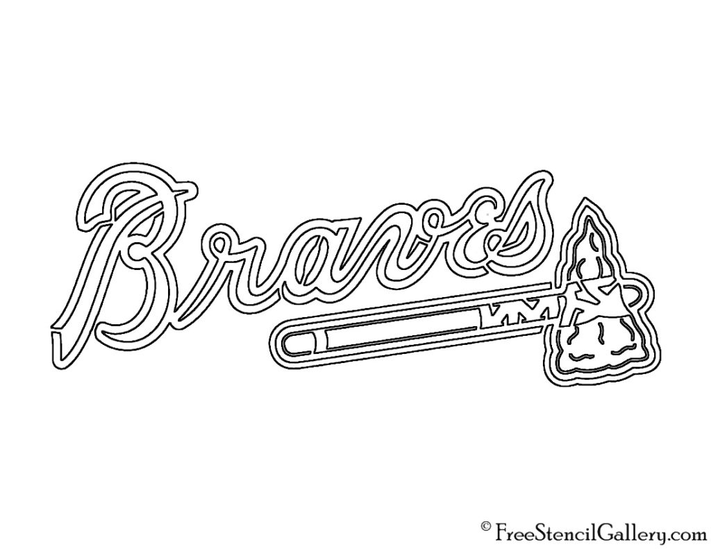 Atlanta Braves Logo Coloring Page Coloring Pages