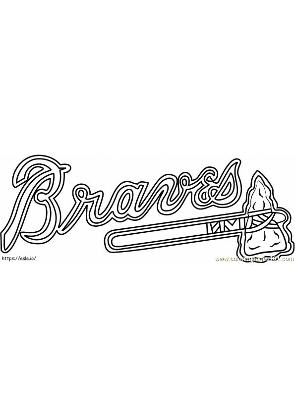Atlanta Braves Logo Coloring Page