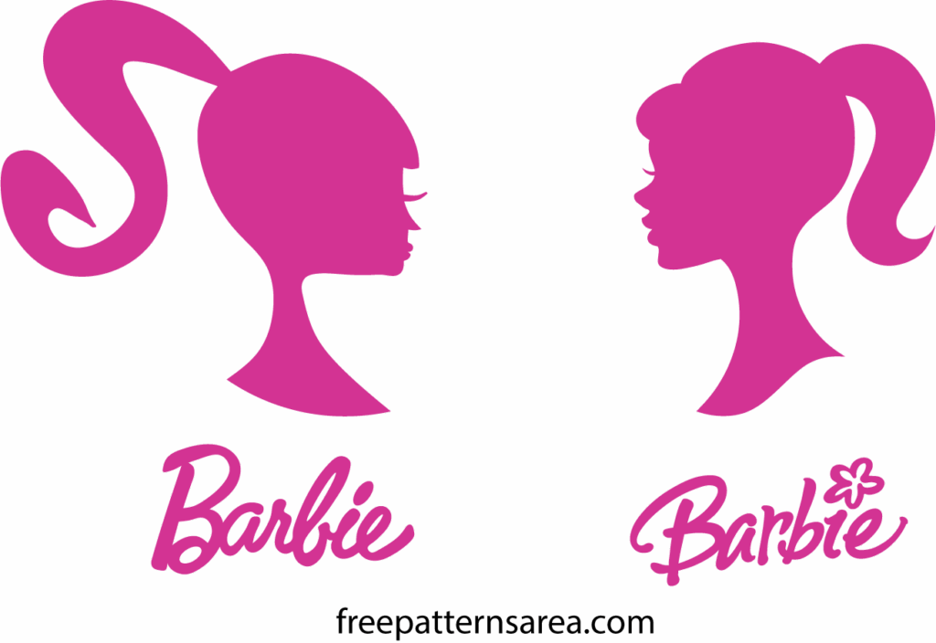 Barbie Head Svg Silhouette Vector Logo FreePatternsArea