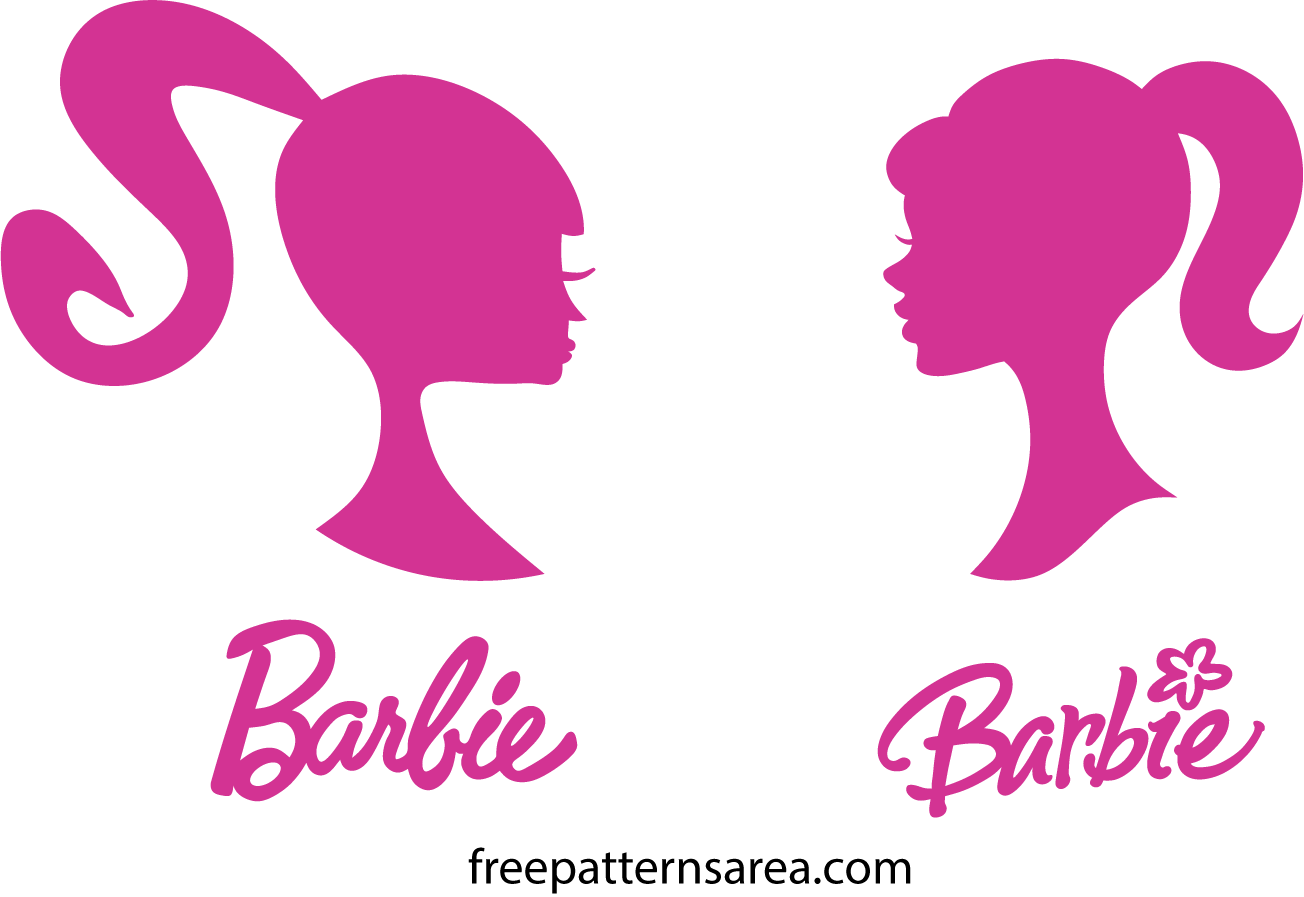 Barbie Head Svg Silhouette Vector Logo FreePatternsArea