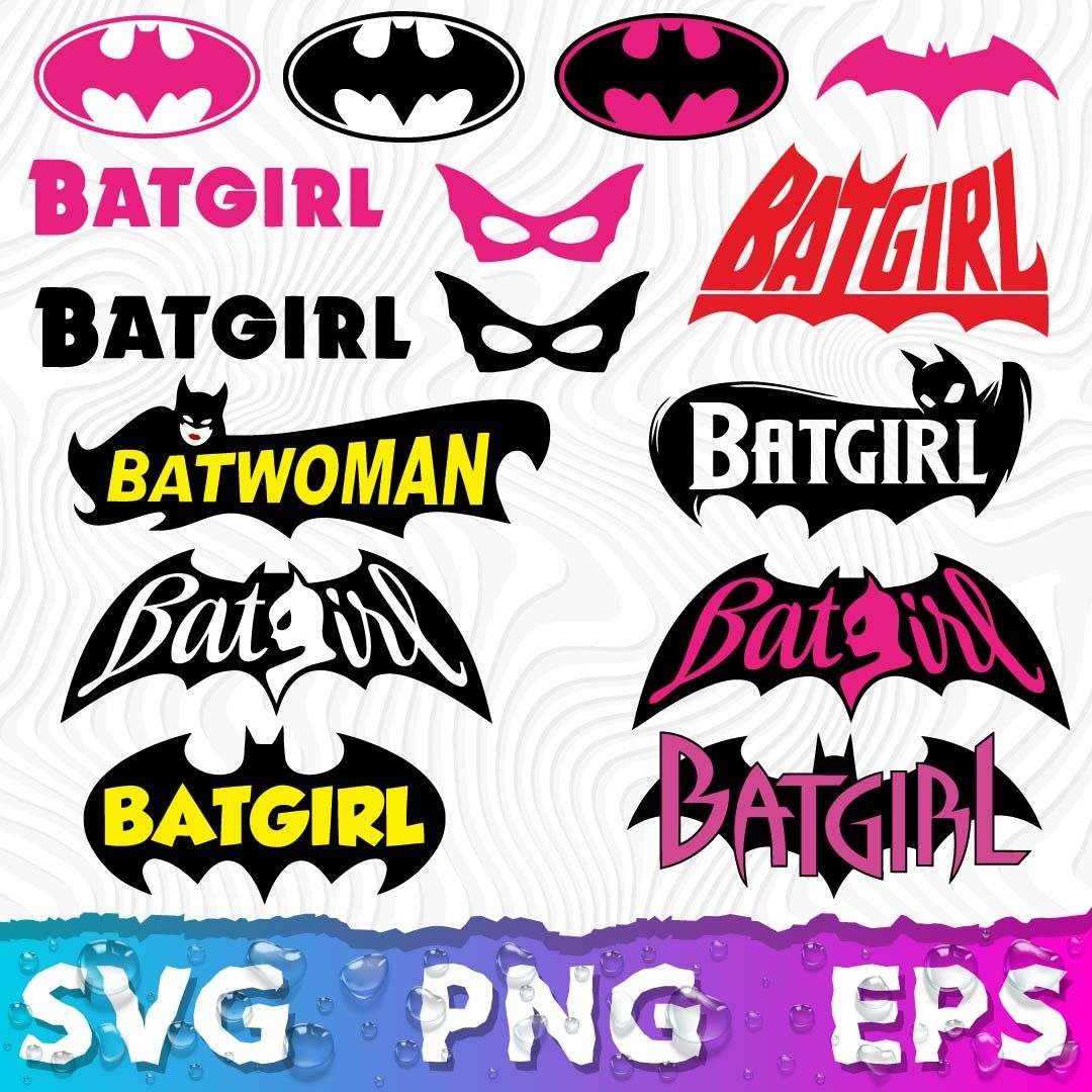 Batgirl Logo SVG Batgirl Logo Printable Batgirl PNG Pink Batman Logo