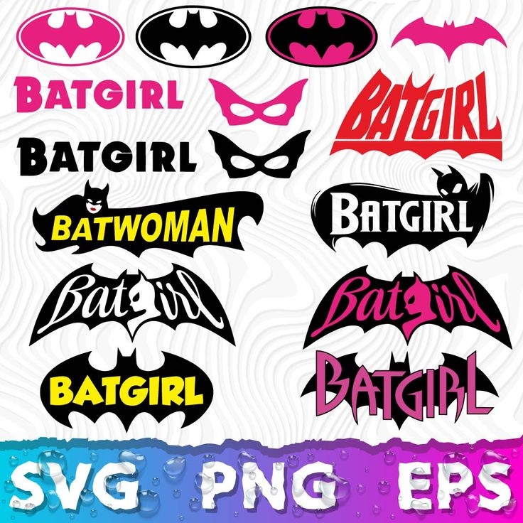 Batgirl Logo SVG Batgirl Logo Printable Batgirl PNG Pink Inspire 