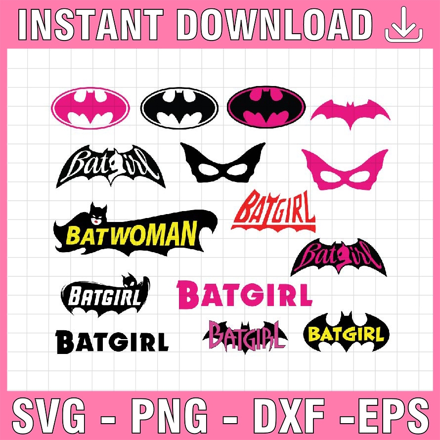 Batgirl Logo Svg Batgirl Logo Printable Batgirl PNG Pink Inspire 