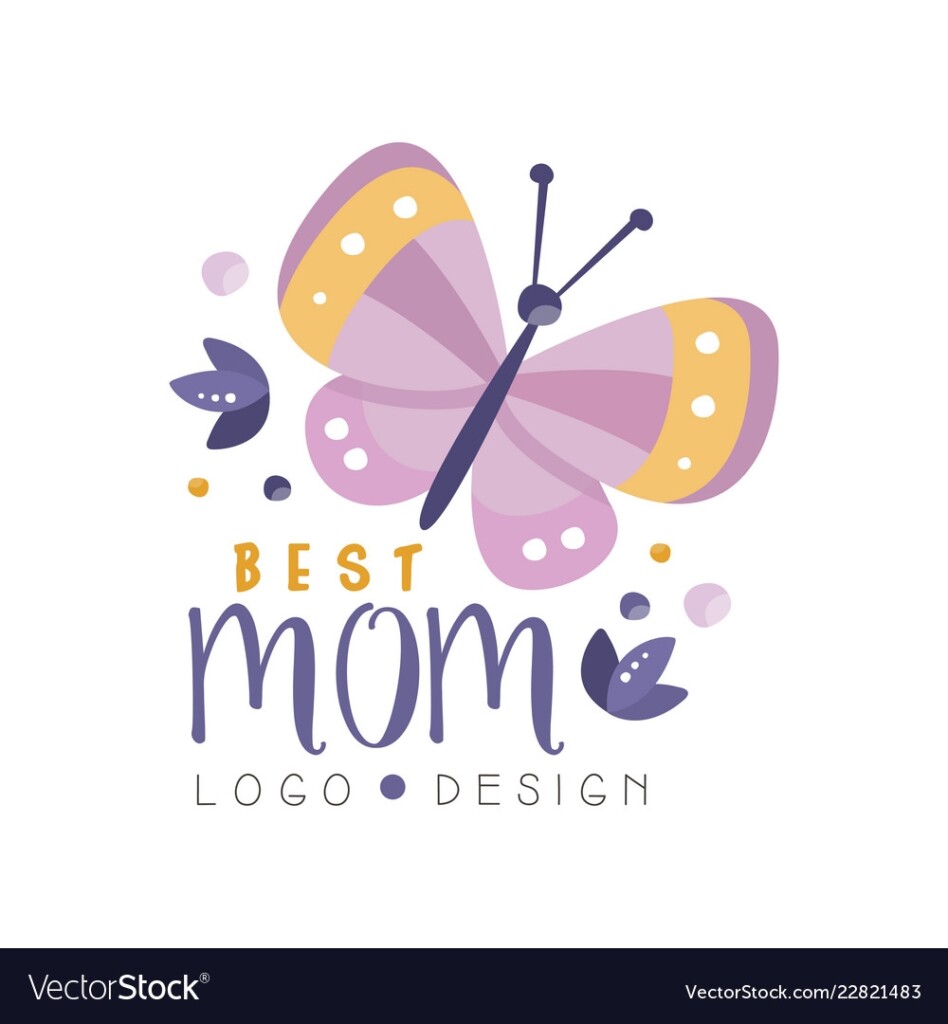 Best Mom Logo Design Happy Mothers Day Creative Vector Image