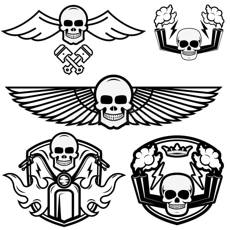 Biker Logos Stock Vector Illustration Of Concepts Ornate 60681356