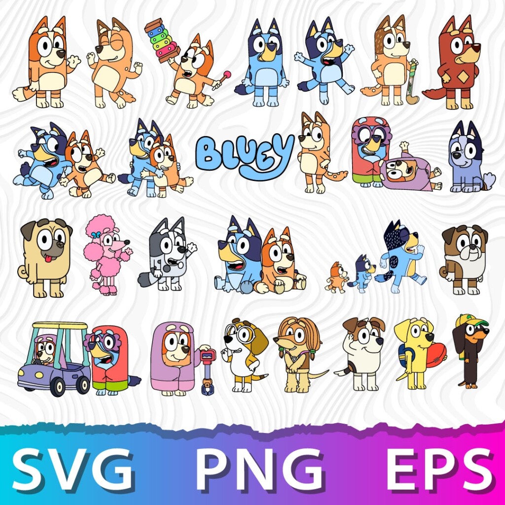 Bluey Svg Bluey Logo Png Bluey Layered Svg Bluey Svg Cricut Bluey 
