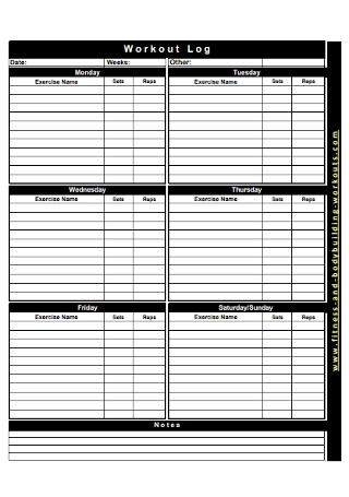 Bodybuilding Workout Log Template EOUA Blog