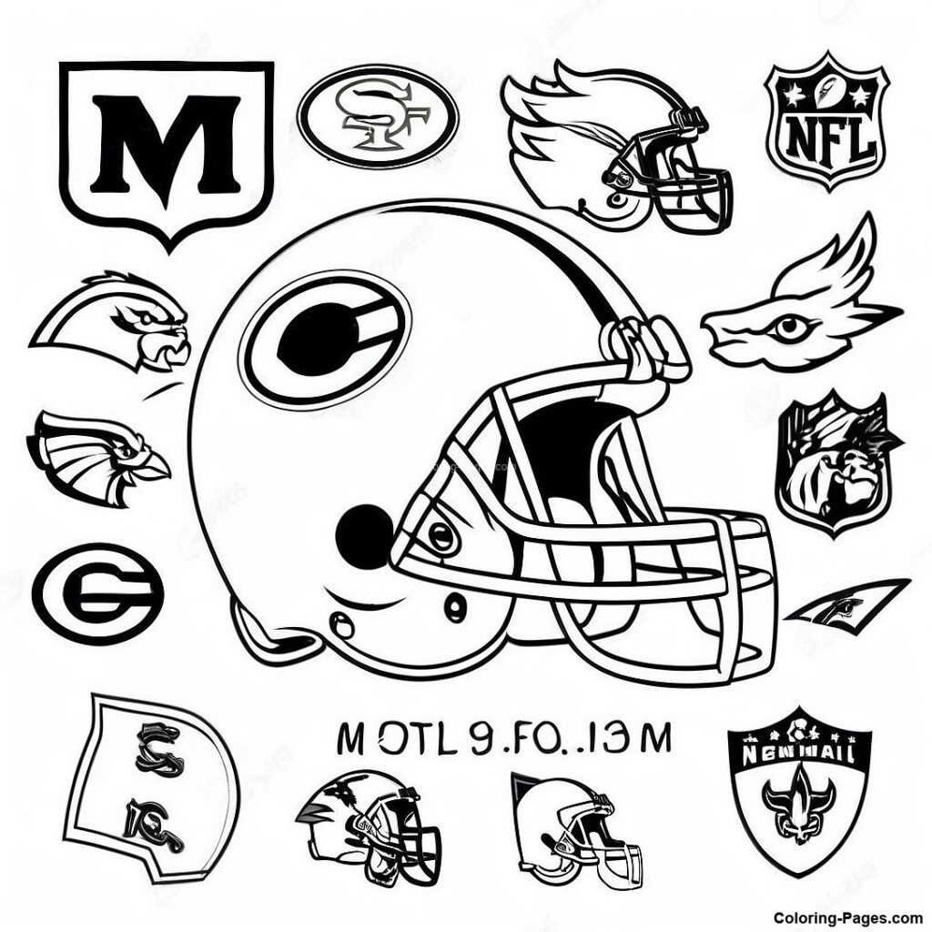 Bold Nfl Logos Coloring Page Coloring Pages