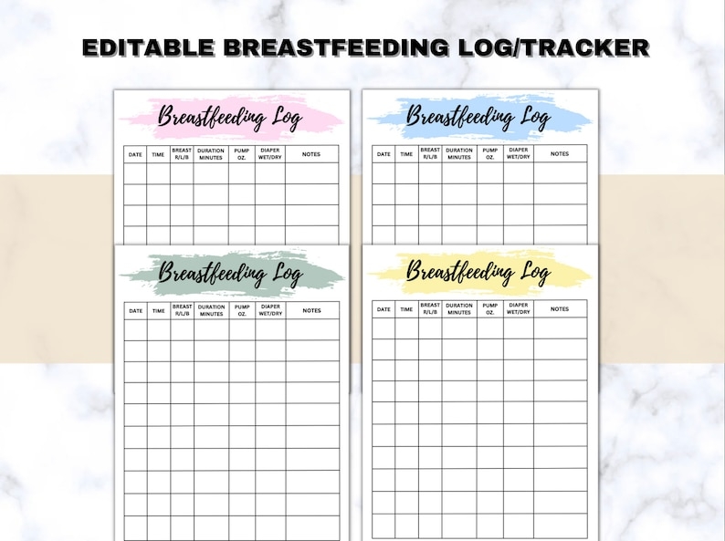 Breastfeeding Log Printable Breastfeeding Tracker Breast Pump Log 