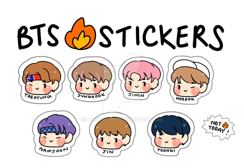 Bts Stickers Printable Black And White Printable Word Searches