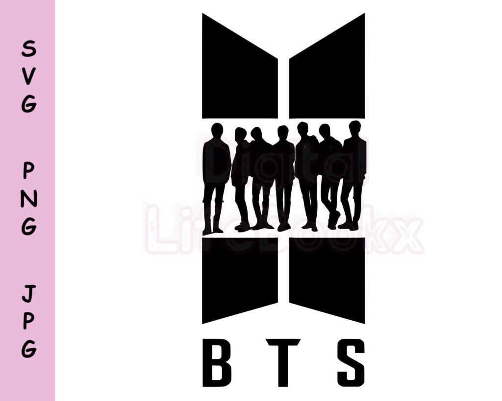 BTS Svg K pop Svg BTS Members In The Logo Kpop Star Svg svg Files For 
