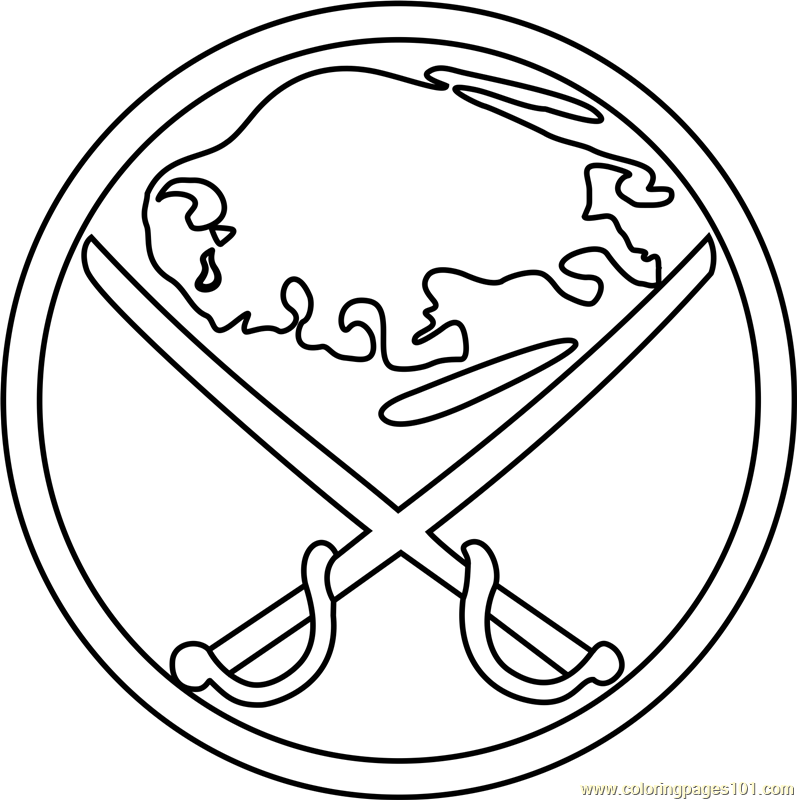 Buffalo Sabres Logo Coloring Page Free NHL Coloring Pages 