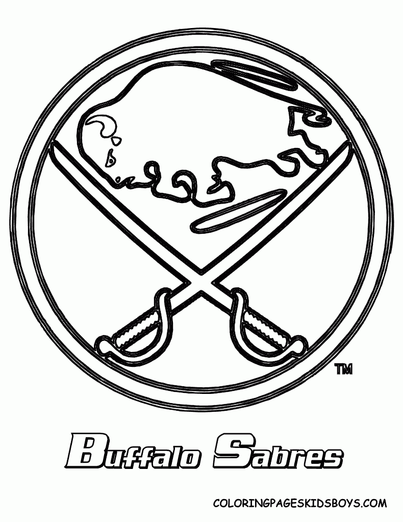 Buffalo Sabres Logo NHL Coloring Page Buffalo Sabres Coloring Pages 