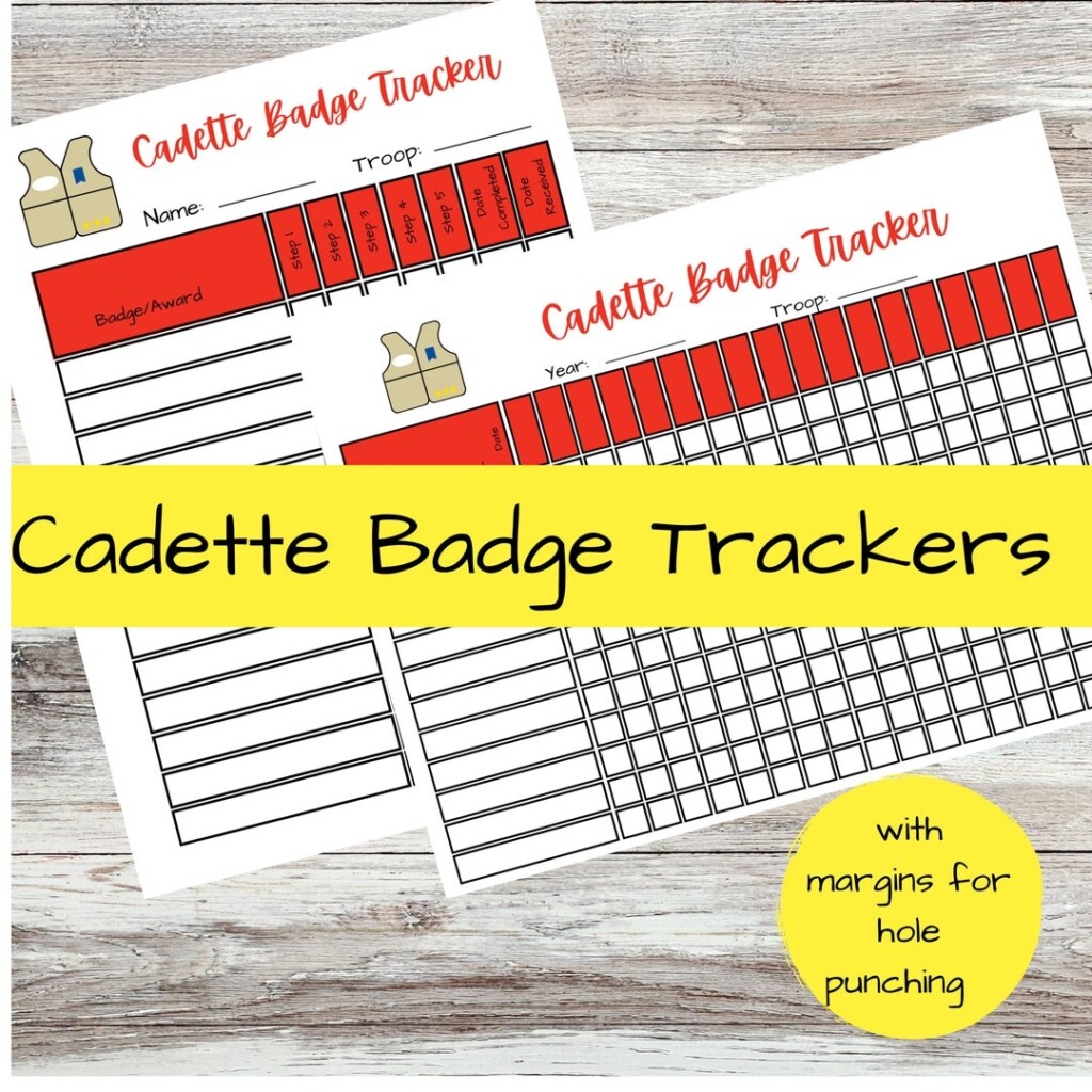 Cadette Badge Tracker Girl Scouts Badge Tracker Award Tracker 