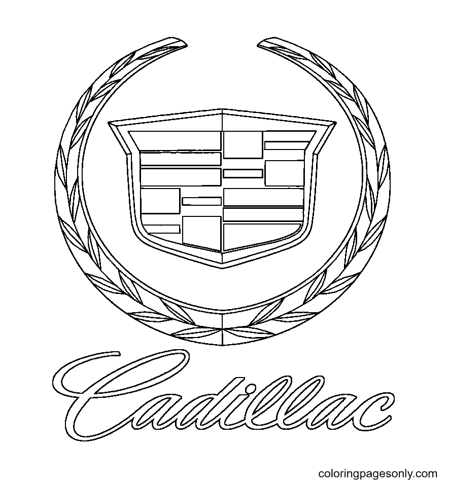 Cadillac Logo Coloring Page Free Printable Coloring Pages