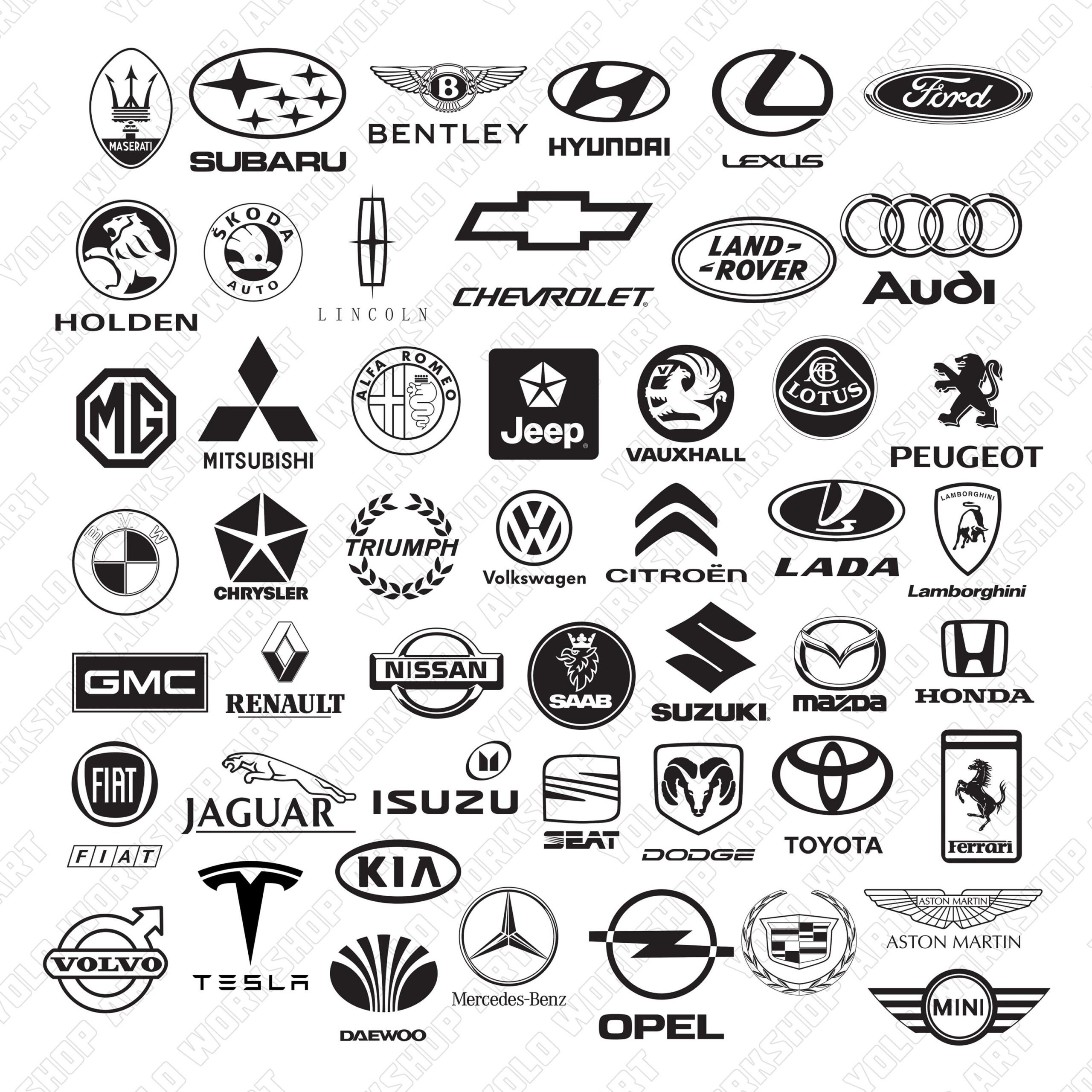 Car Logo Svg File Eps File Jpg File Png File Silhouette Etsy