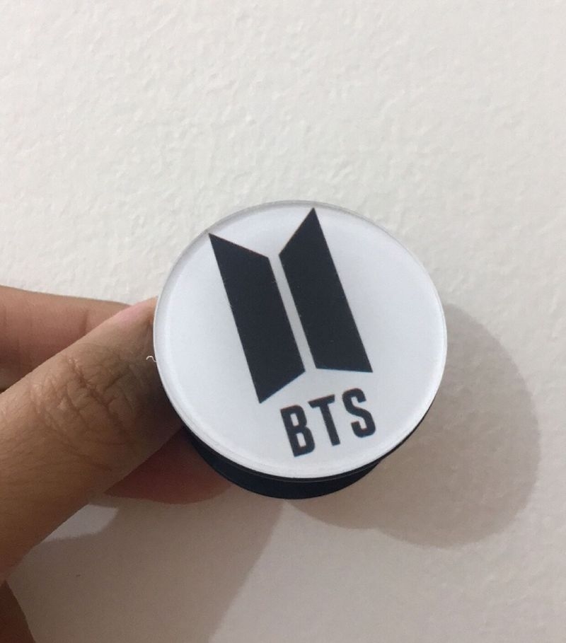 Cases Covers POPSOCKET BTS Logo Black And White Print Freeup