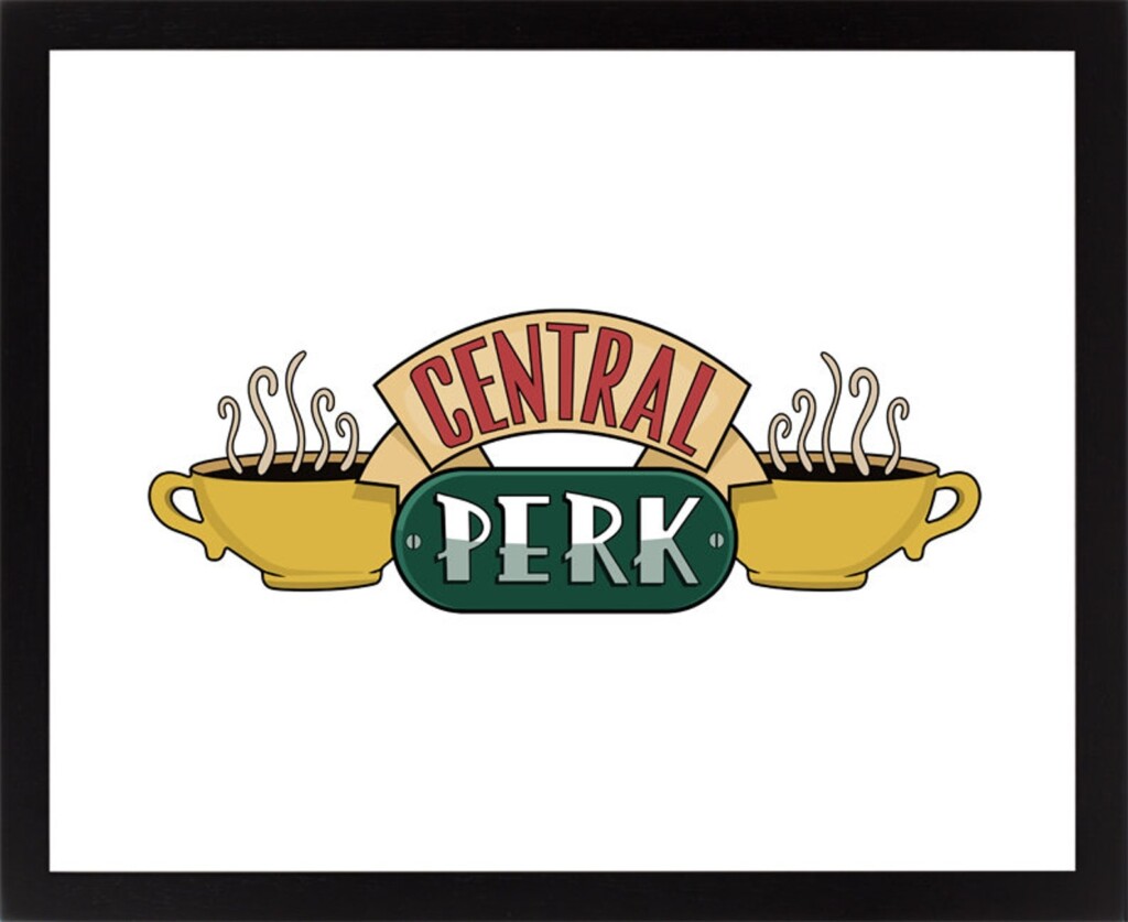 Central Perk Logo Central Perk Poster Friends Tv Show Etsy