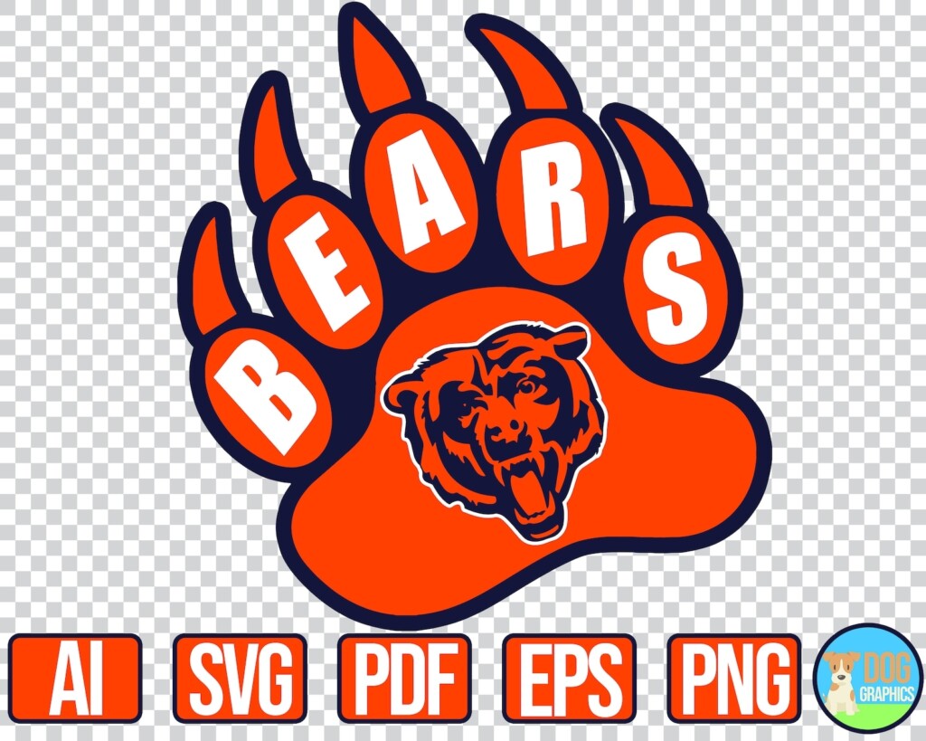 Chicago Bears SVG NFL Football Sports Logo For Cricut Bears Etsy