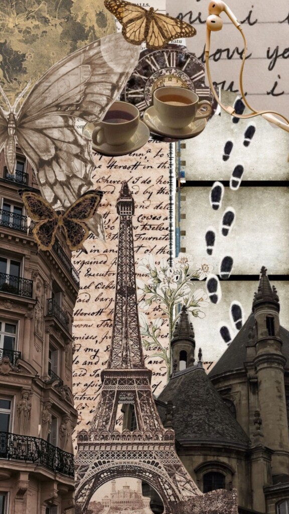  collage aesthetic paris vintage moodboard coffee Vintage Paris 