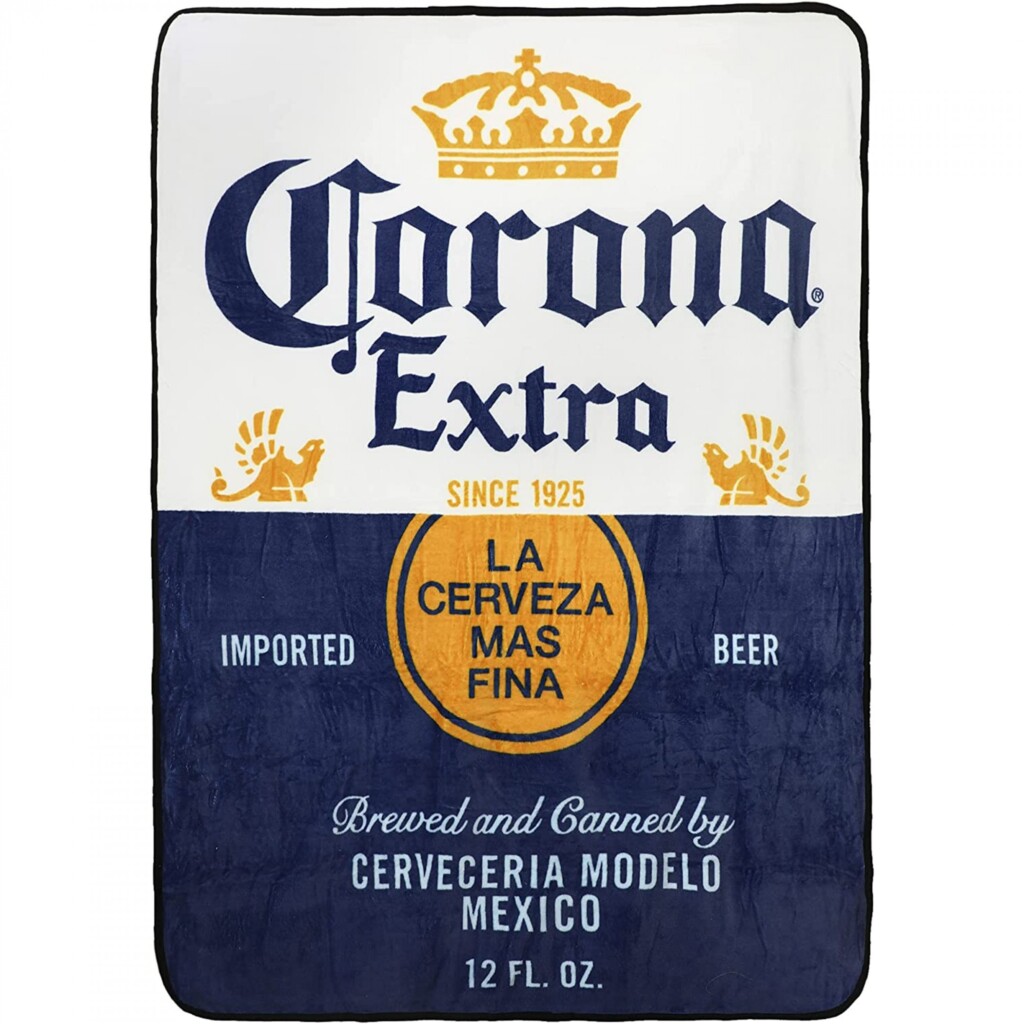 Corona Extra Bottle Label Fleece 48 39 X 60 39 Throw Blanket