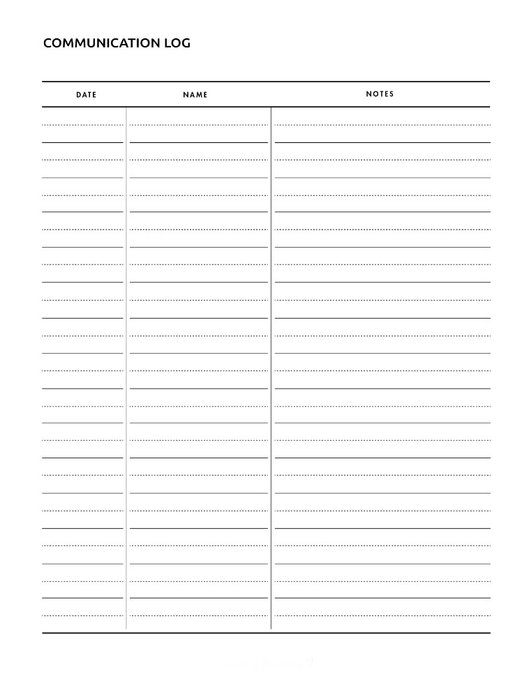 Daily Printable Blank Log Sheet Template Printable New Year Banners