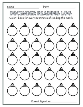 December Reading Log By Kaitlyn Filimon TPT