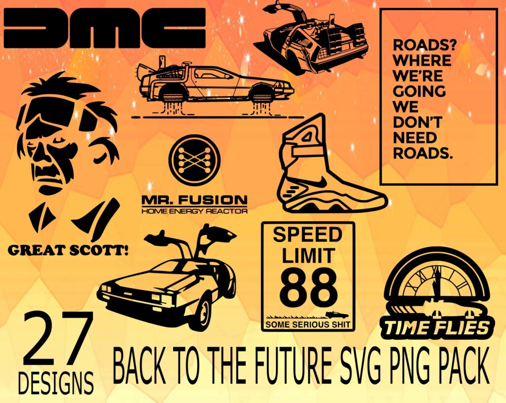 Designs Inspired From Back To The Future SVG PNG Design Bundle Etsy