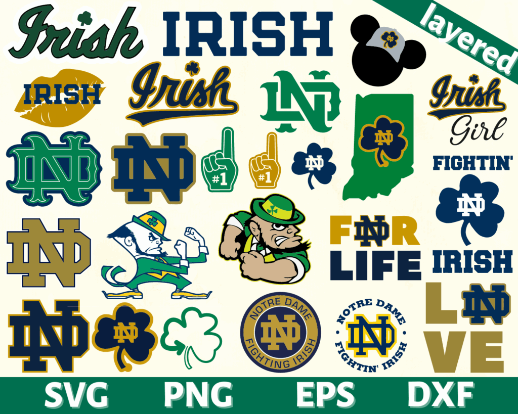 Digital Download Notre Dame Fighting Irish Logo Notre Dame Inspire 