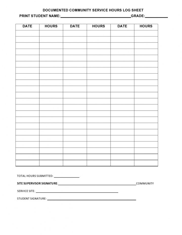 Editable 44 Printable Community Service Forms Ms Word Templatelab 