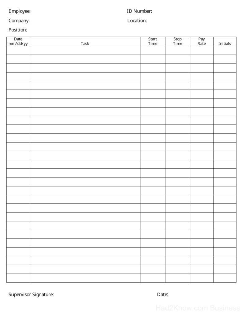 Employee Time Log Template Fill Out Sign Online And Download PDF 