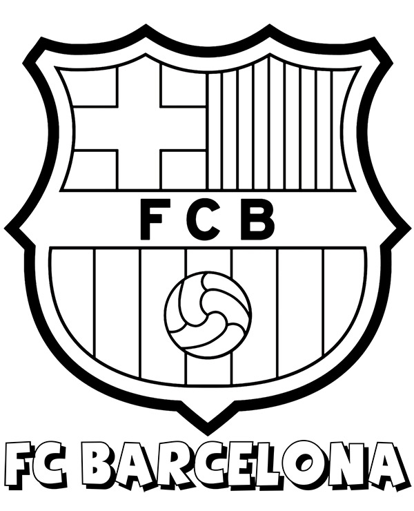 FC Barcelona Crest Coloring Page