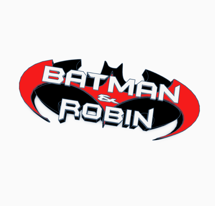 Fichier STL BATMAN ROBIN MOVIE Logo Display By MANIACMANCAVE3D 