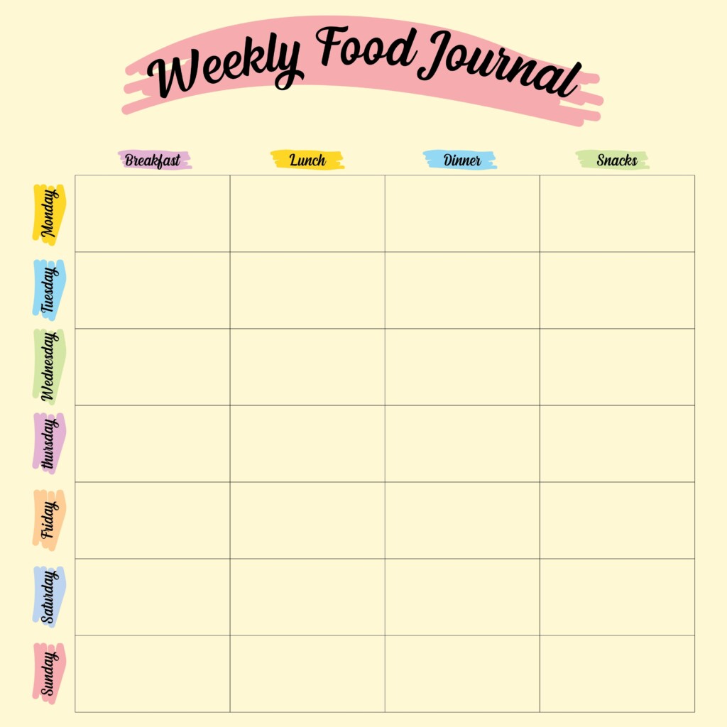 Food Diary Free Printable